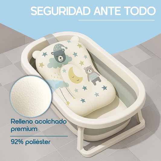 Cojín para bañera de bebé (Diseño osito dormilón)