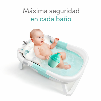 Cojín para bañera de bebé (Diseño elefantes turquesa)