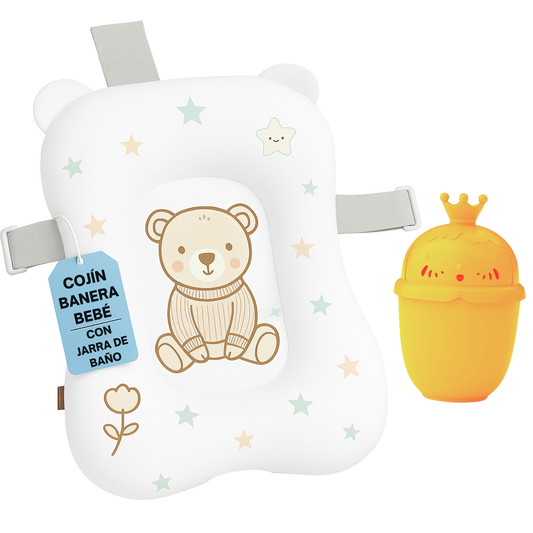 Cojín para bañera de bebé (Diseño Osito marrón)