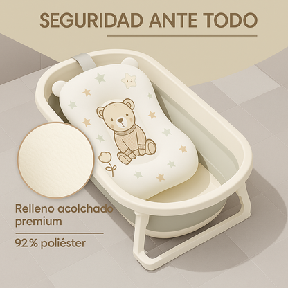 Cojín para bañera de bebé (Diseño Osito marrón)