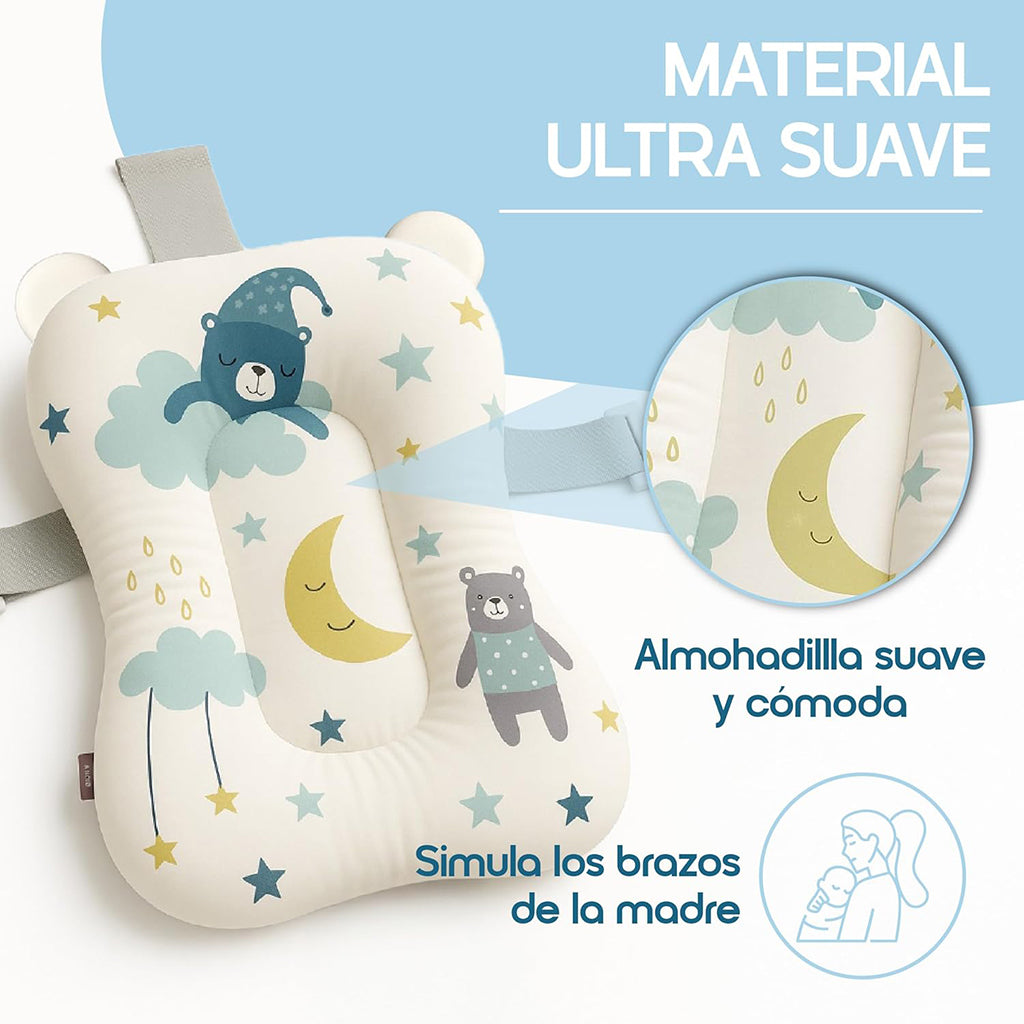 Cojín para bañera de bebé (Diseño osito dormilón)