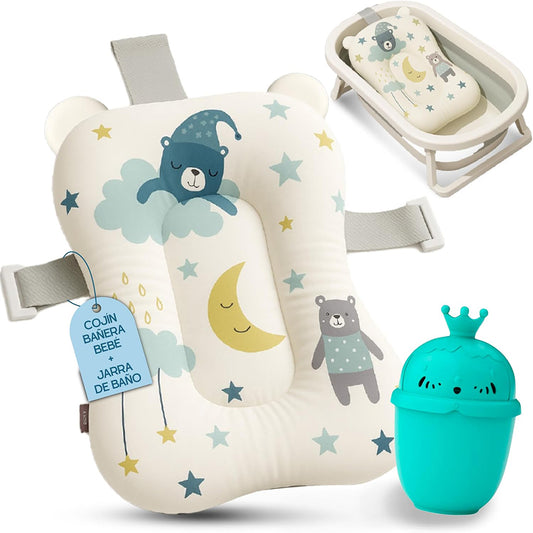 Cojín para bañera de bebé (Diseño osito dormilón)